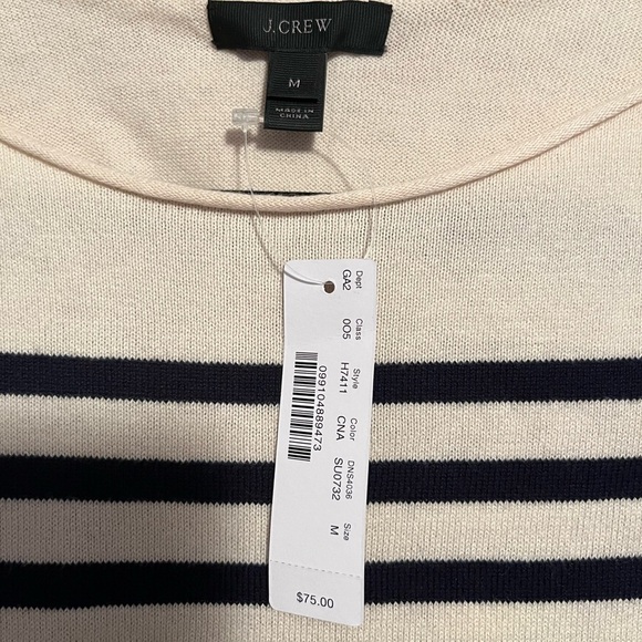 J.Crew Navy Dip-Dye Striped Ombre Sweater NWT - Picture 6 of 8